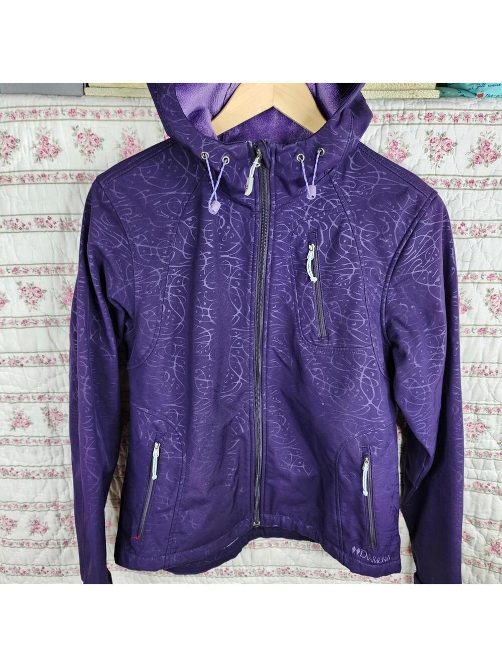 Double Diamond Purple Hooded Fleece Jacket - Size S
